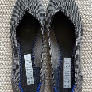 Rothy's The Point - Black and Gray Women's Flats (NO SOLES)